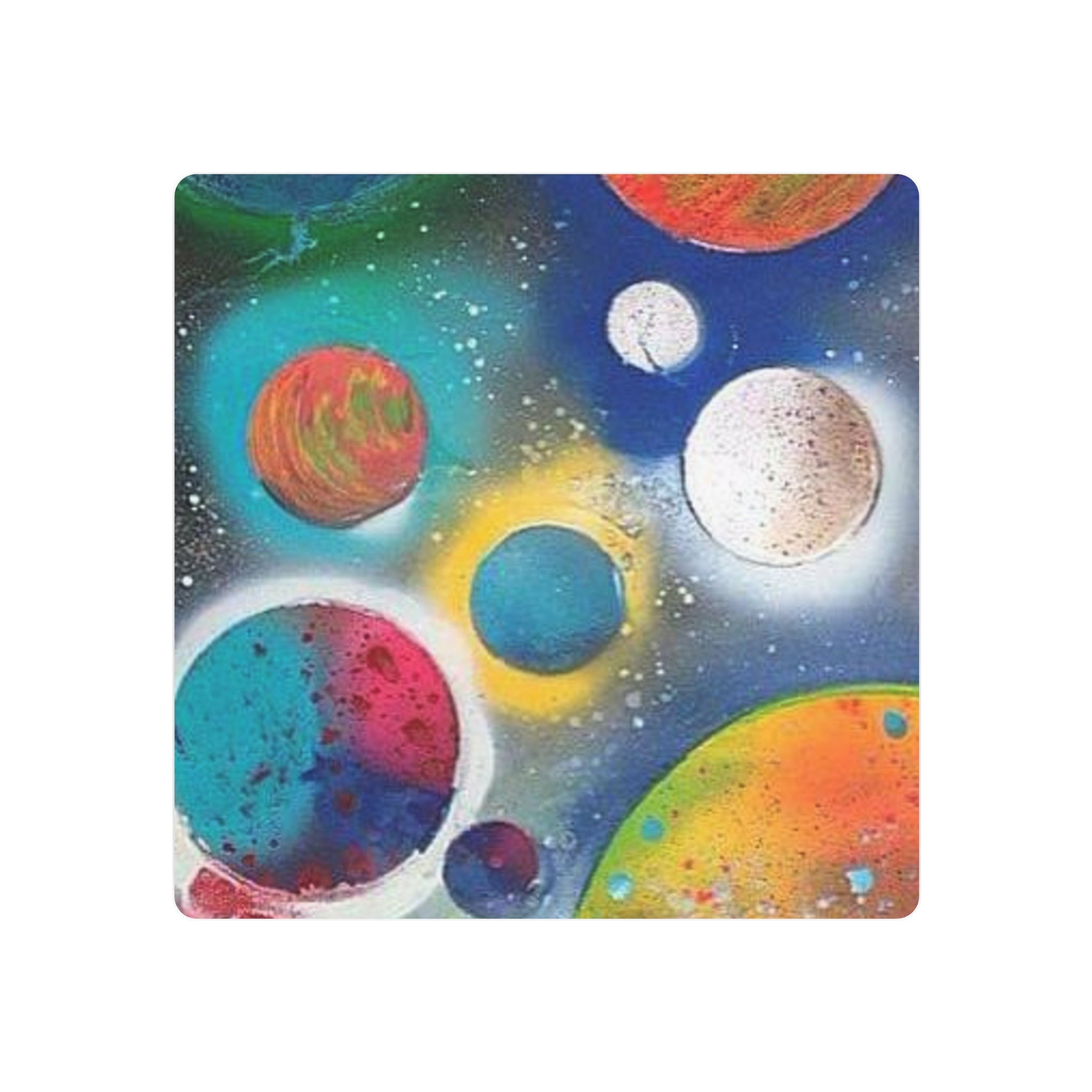 Galaxy Planets Metal Art Sign