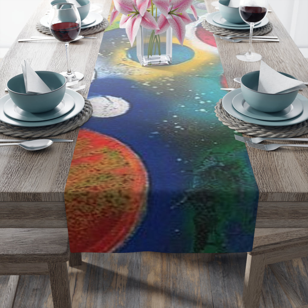 Galaxy Planets Table Runner
