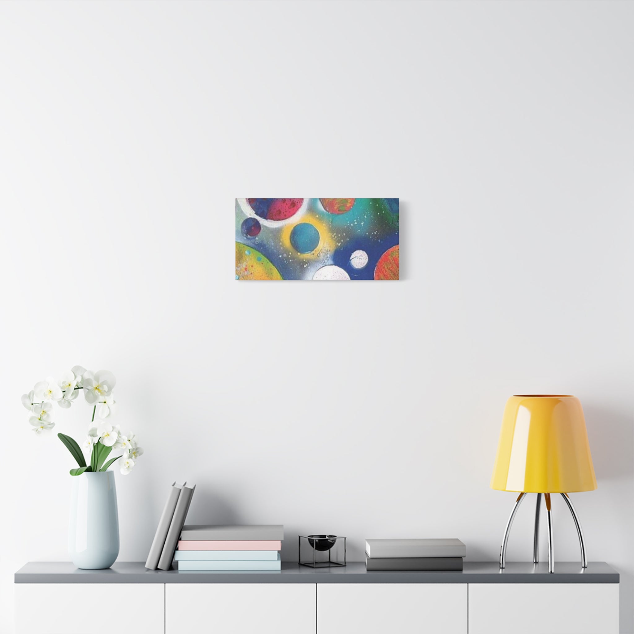 Galaxy Planets Art Print Matte Canvas