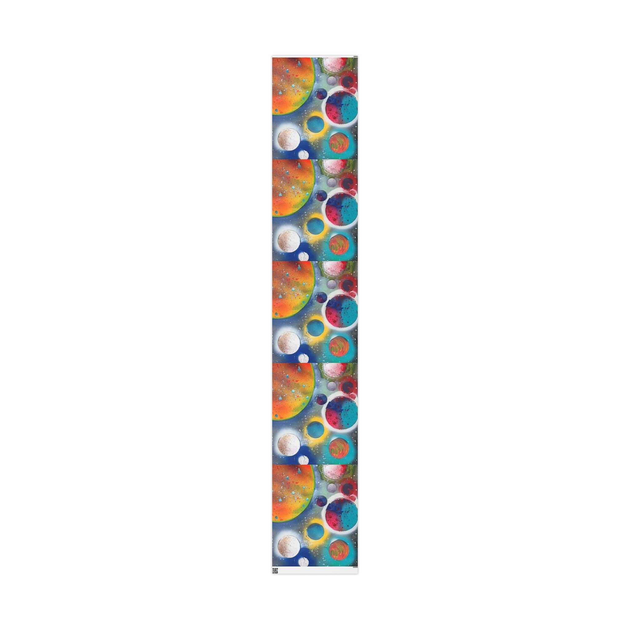 Galaxy Planets Print Wrapping Paper