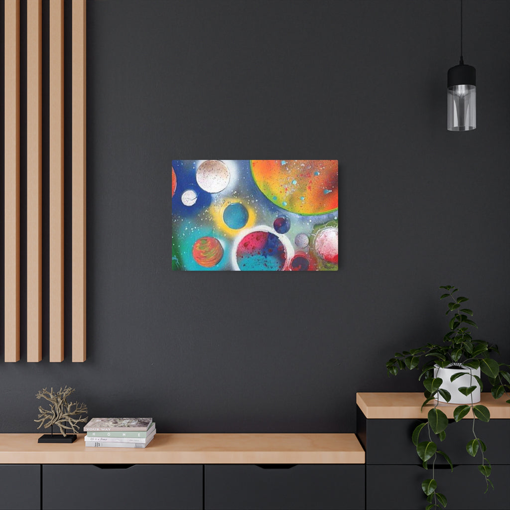 Galaxy Planets Metal Art Sign