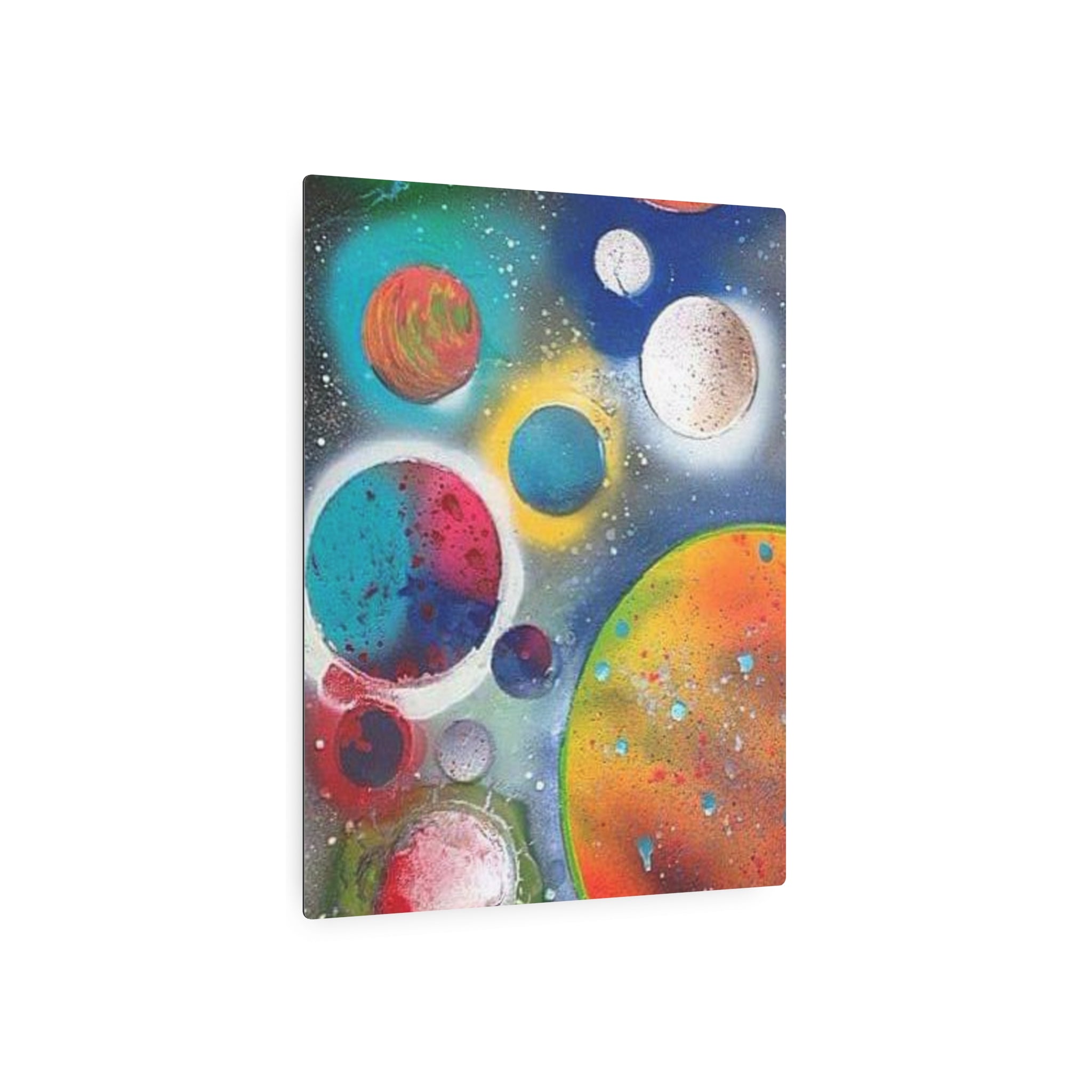 Galaxy Planets Metal Art Sign