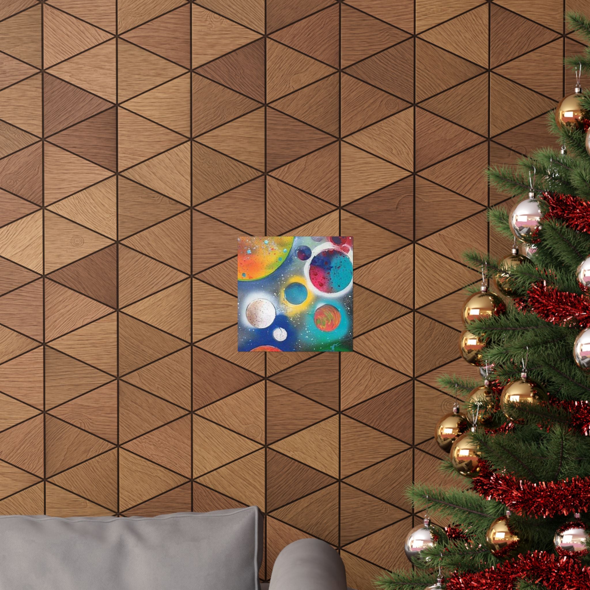 Galaxy Planets Print Matte Vertical Poster