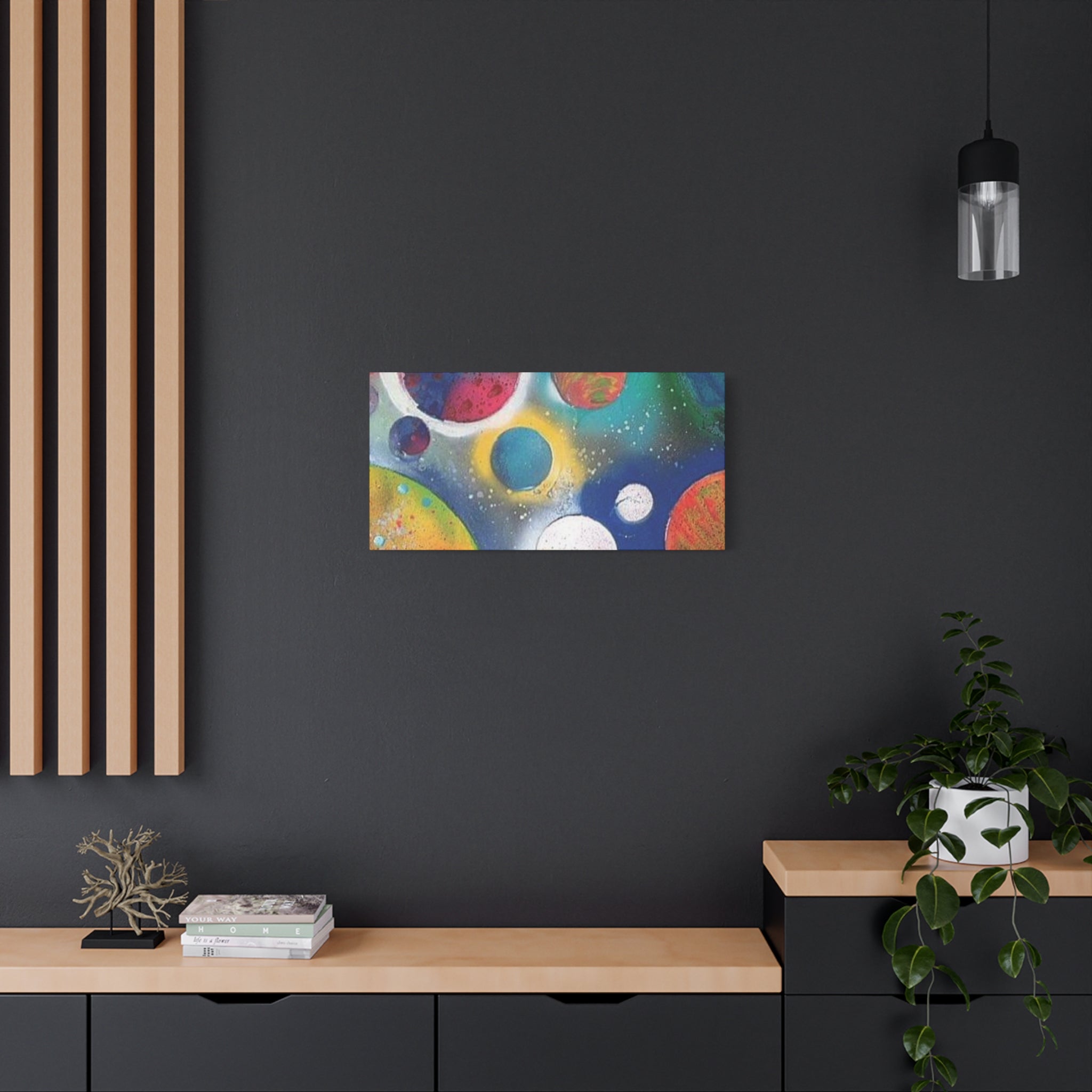 Galaxy Planets Art Print Matte Canvas