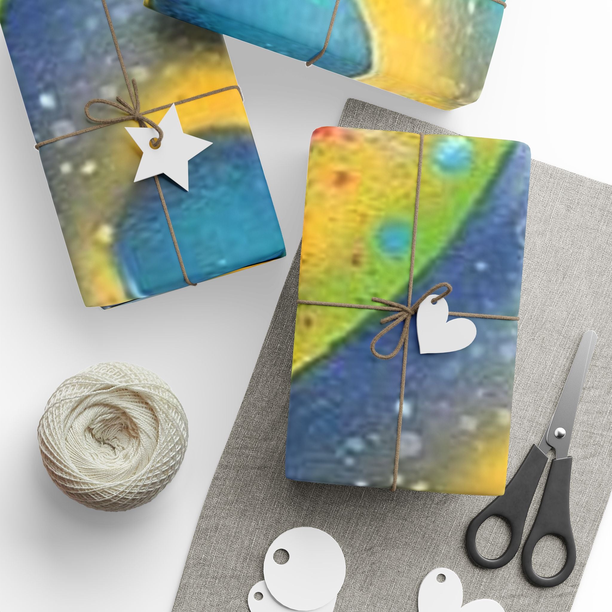 Galaxy Planets Print Wrapping Paper