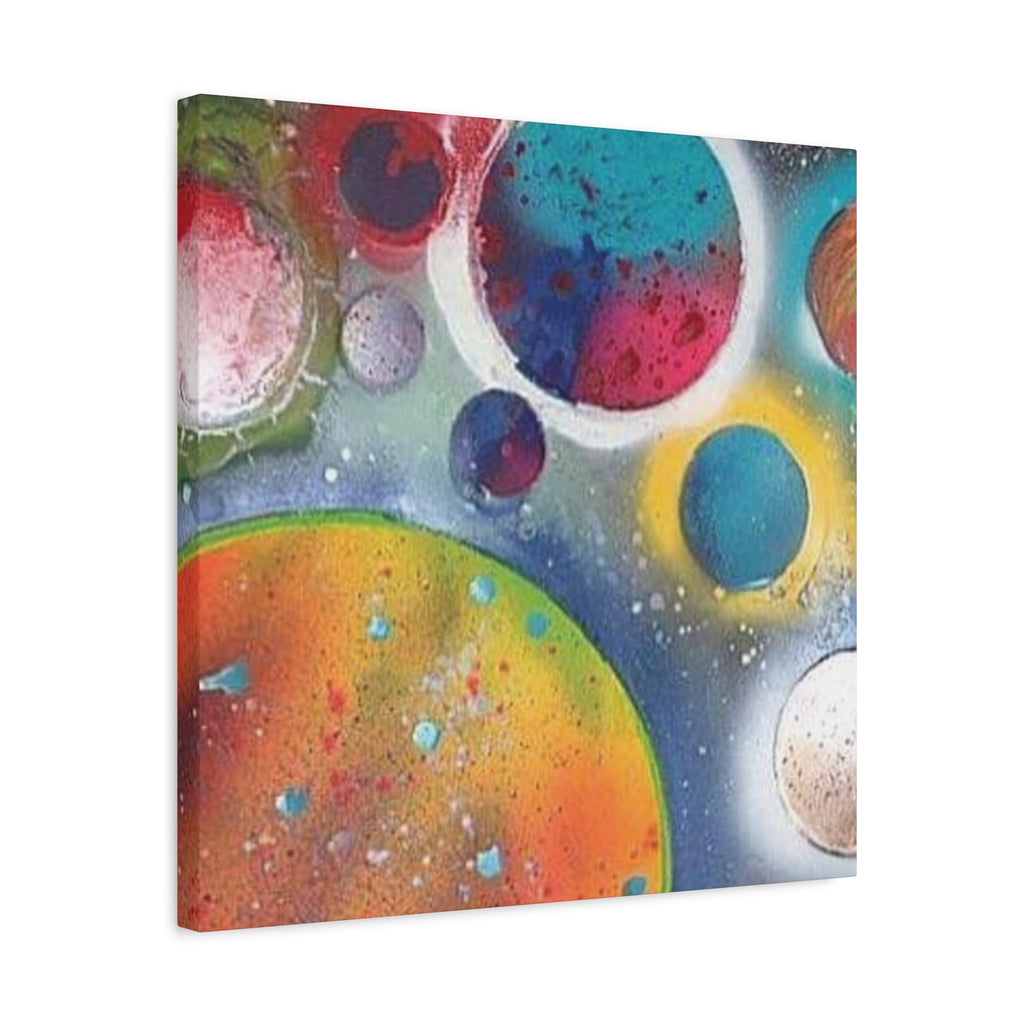 Galaxy Planets Art Print Matte Canvas