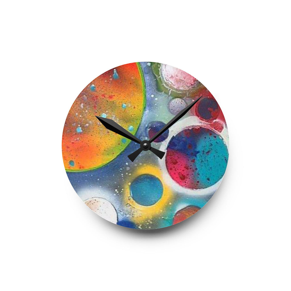 Galaxy Planets Acrylic Wall Clock