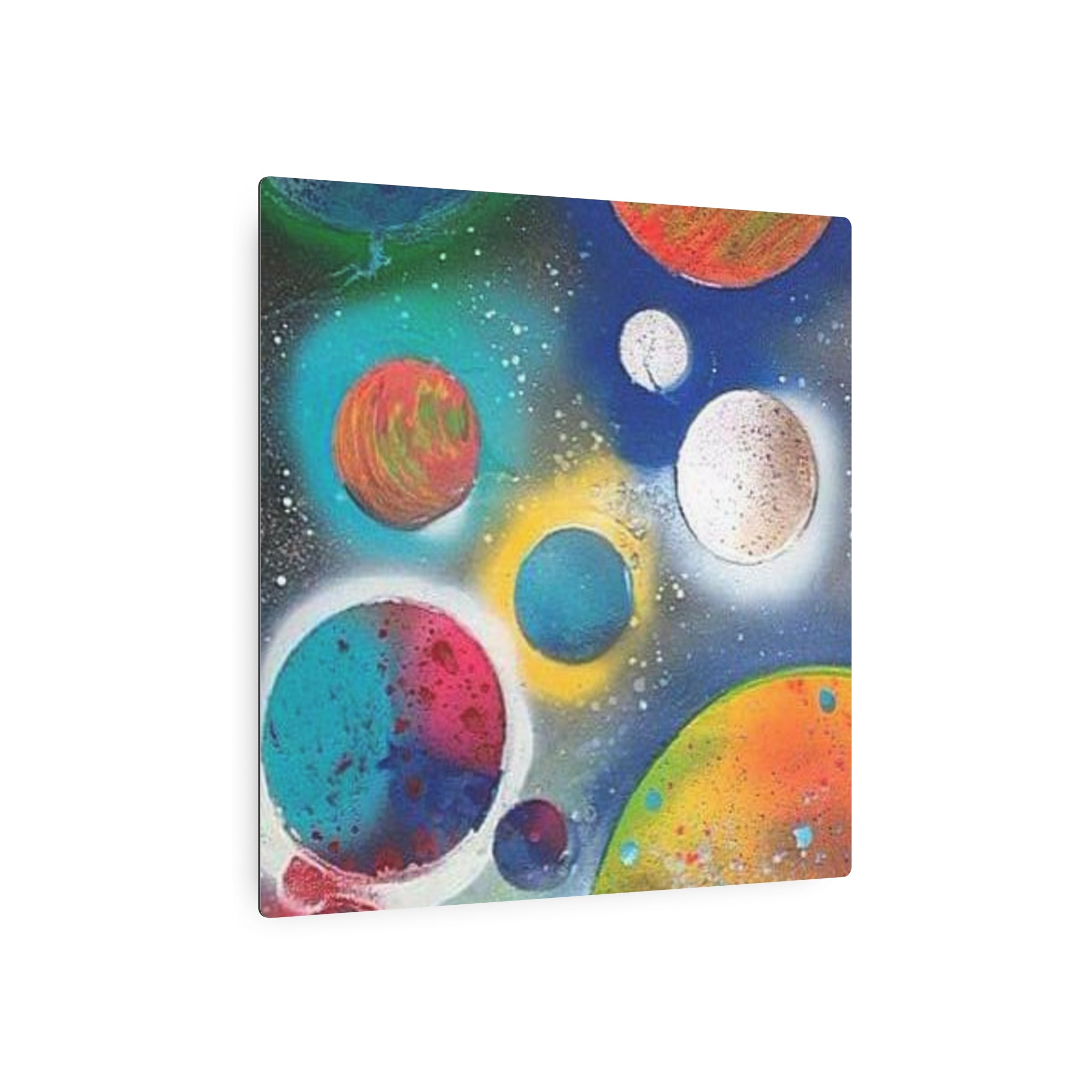 Galaxy Planets Metal Art Sign