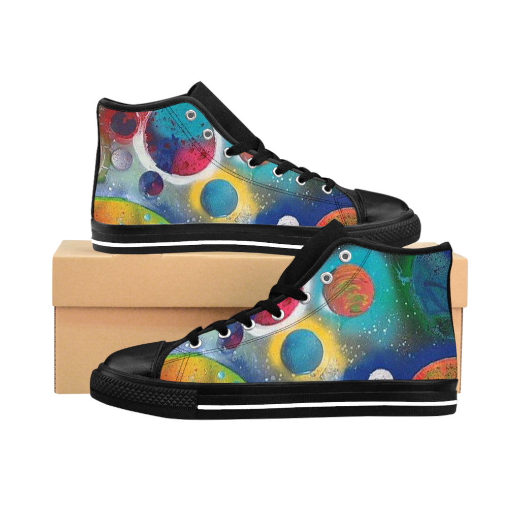 Galaxy Planets Men's High-Top Sneakers