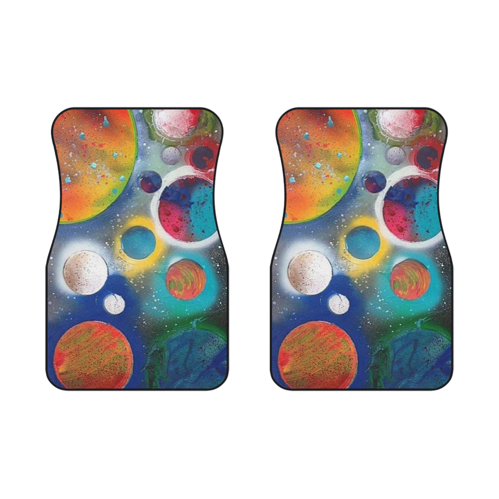 Galaxy Planets Car Floor Mats (Set of 2)