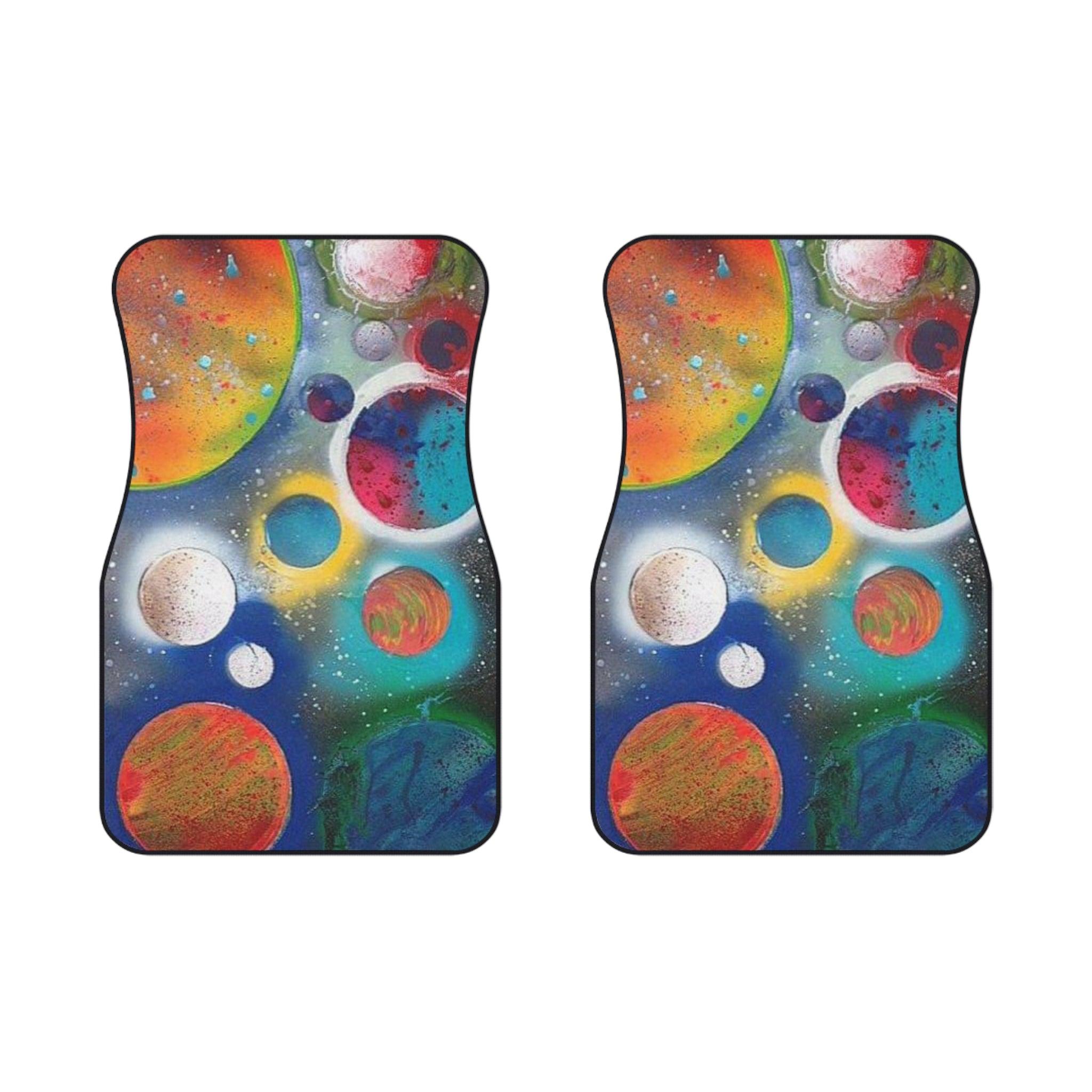 Galaxy Planets Car Floor Mats (Set of 2)