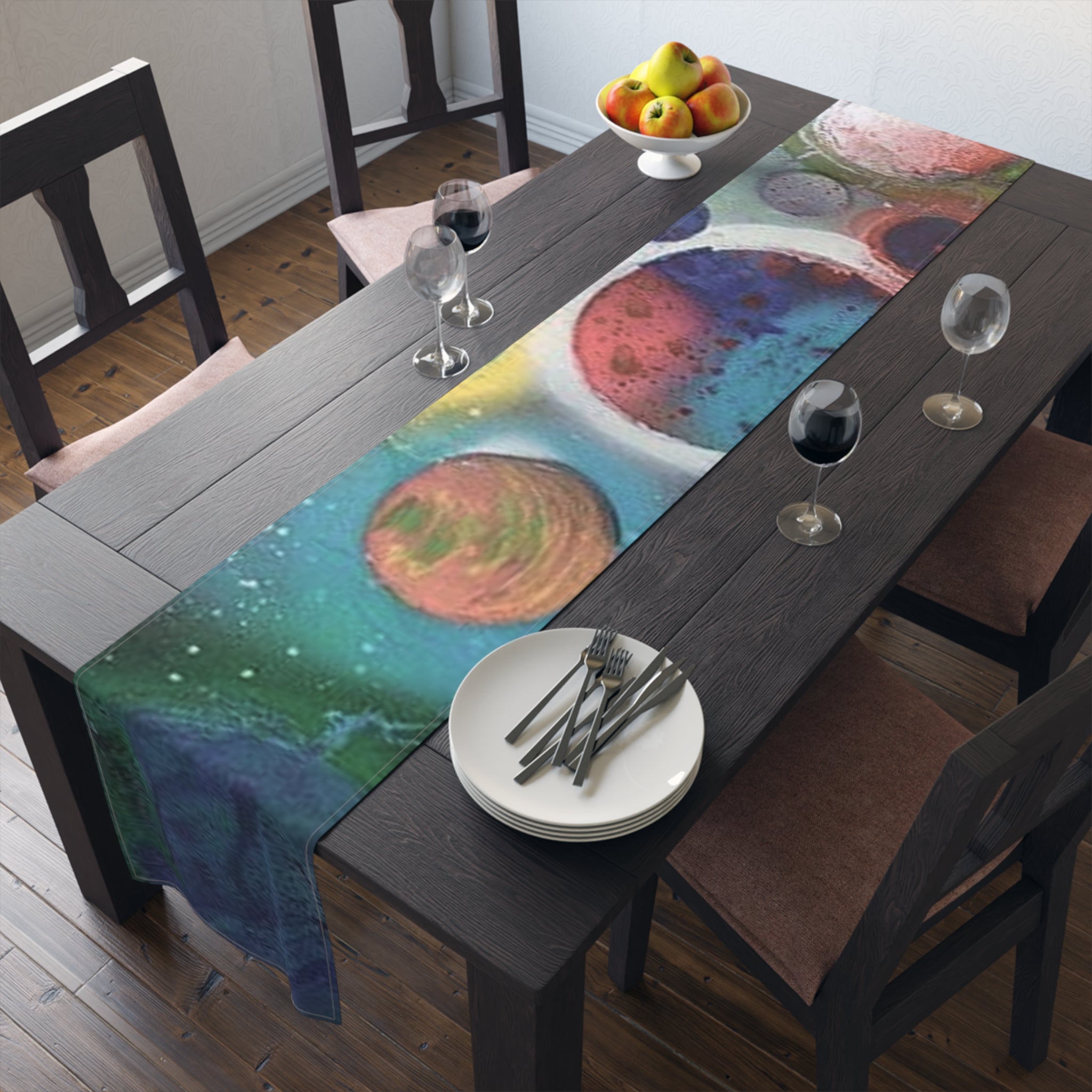 Galaxy Planets Table Runner