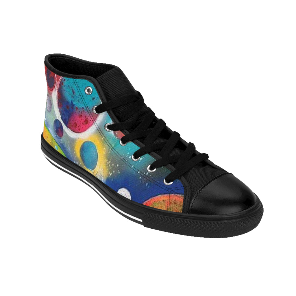 Galaxy Planets Men's High-Top Sneakers
