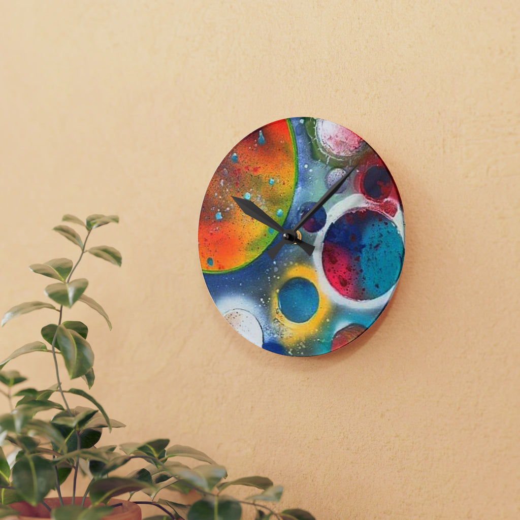 Galaxy Planets Acrylic Wall Clock