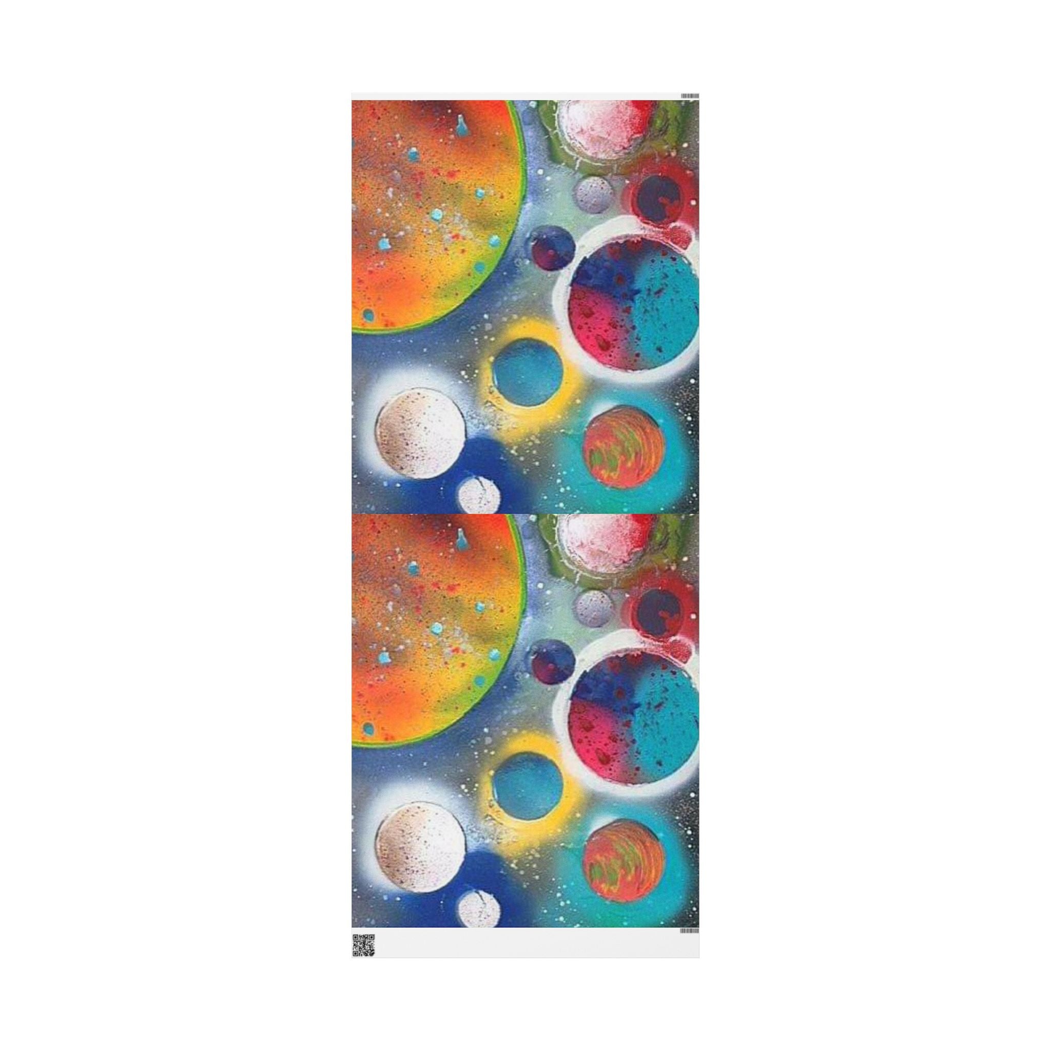 Galaxy Planets Print Wrapping Paper