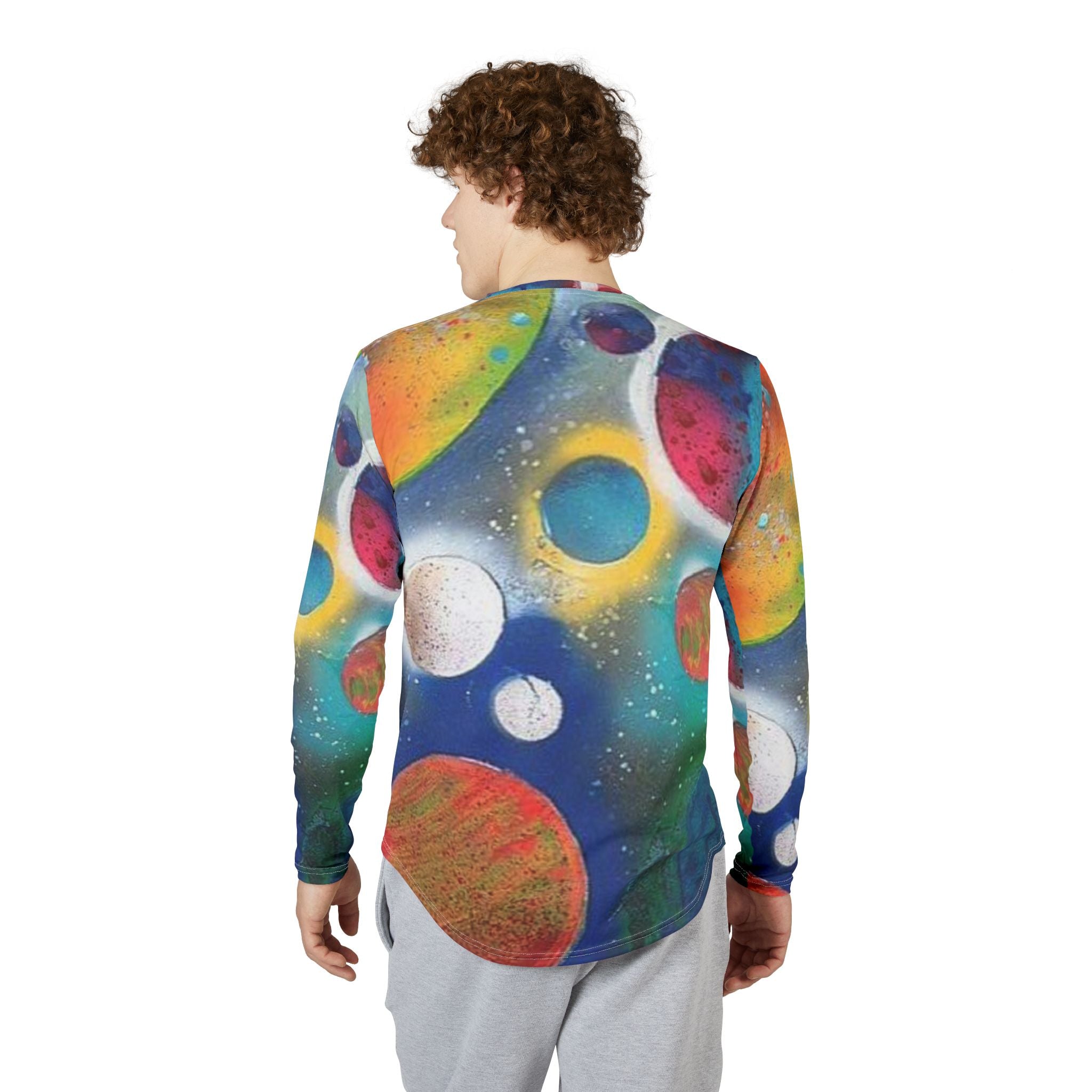 Galaxy Planets Long Sleeve Men's UV Protection Shirt