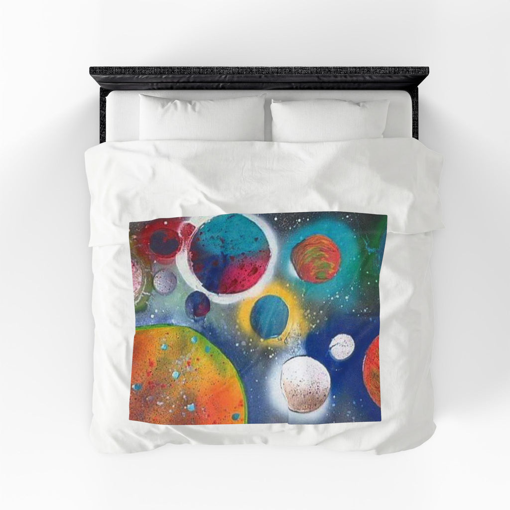 Galaxy Planets Plush Blanket