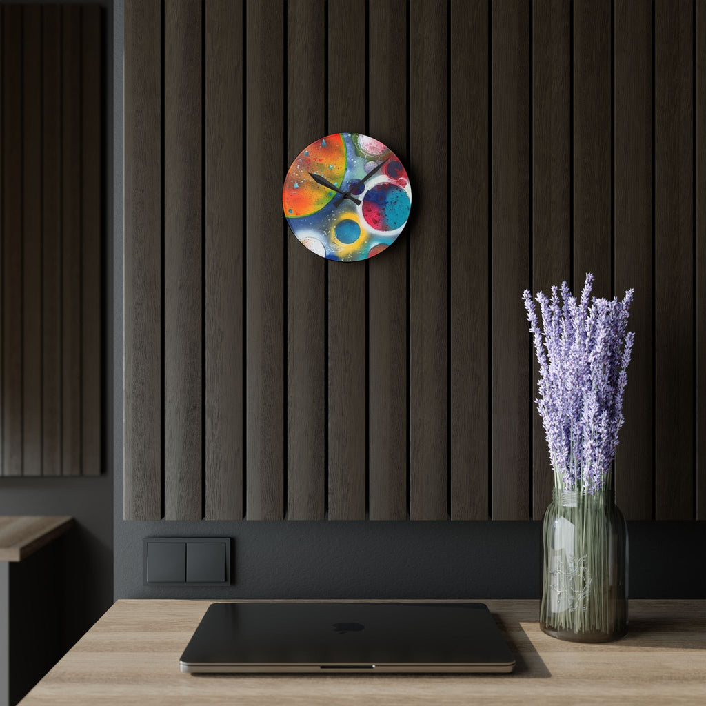 Galaxy Planets Acrylic Wall Clock