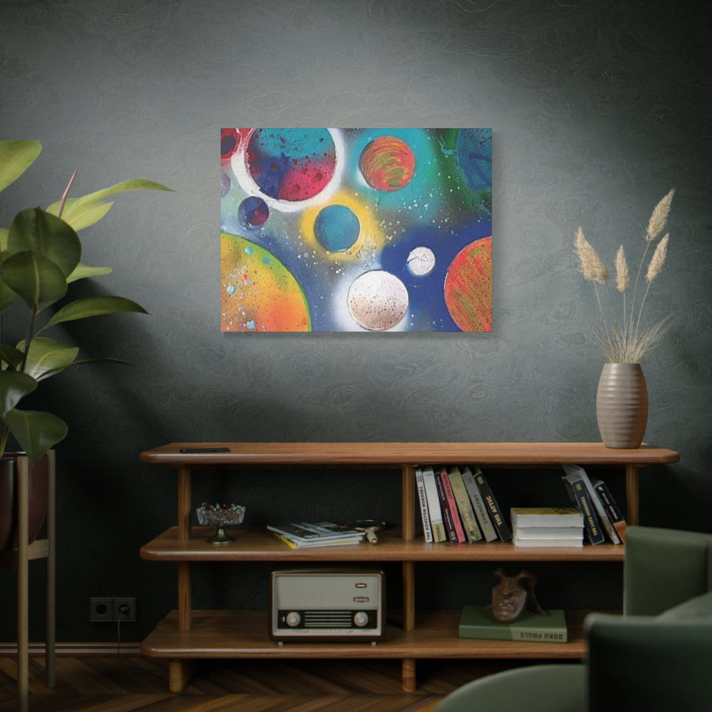 Galaxy Planets Art Print Matte Canvas