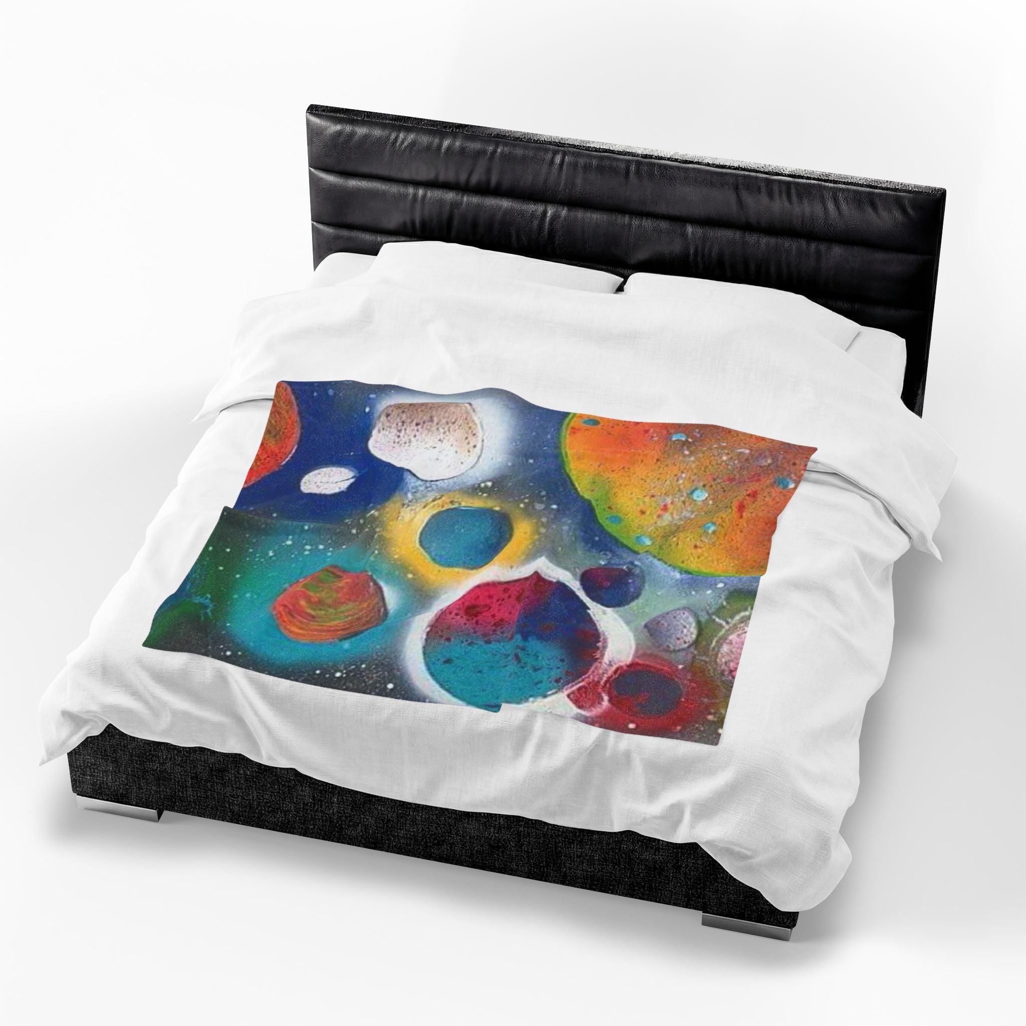 Galaxy Planets Plush Blanket