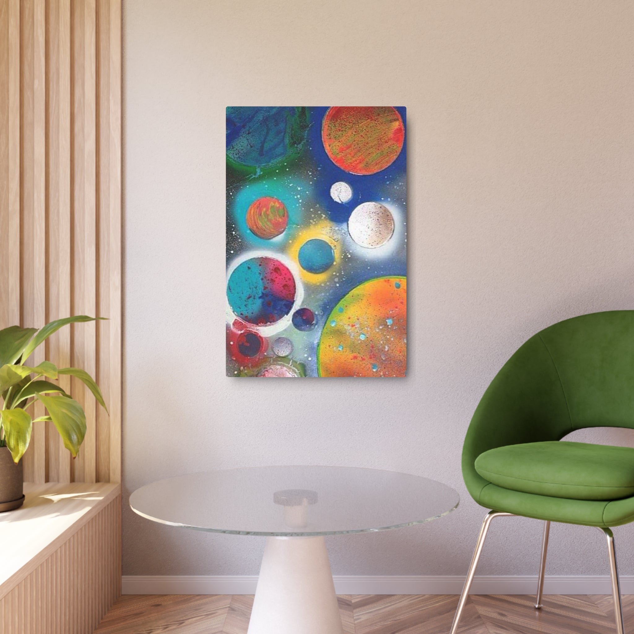 Galaxy Planets Metal Art Sign