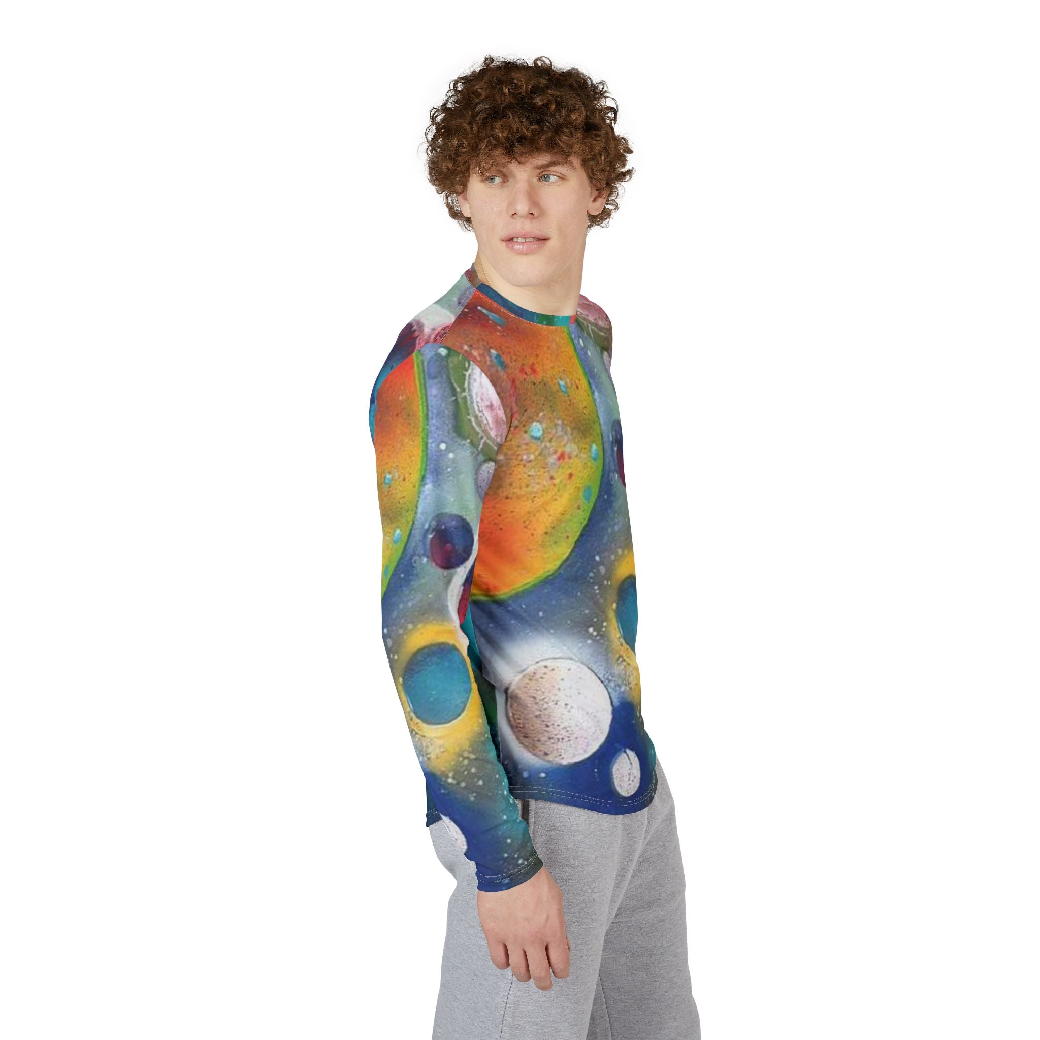 Galaxy Planets Long Sleeve Men's UV Protection Shirt