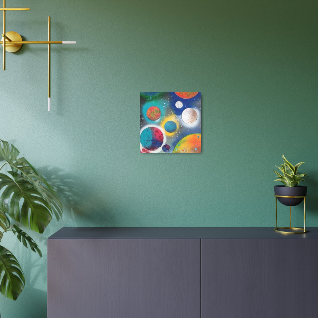 Galaxy Planets Metal Art Sign