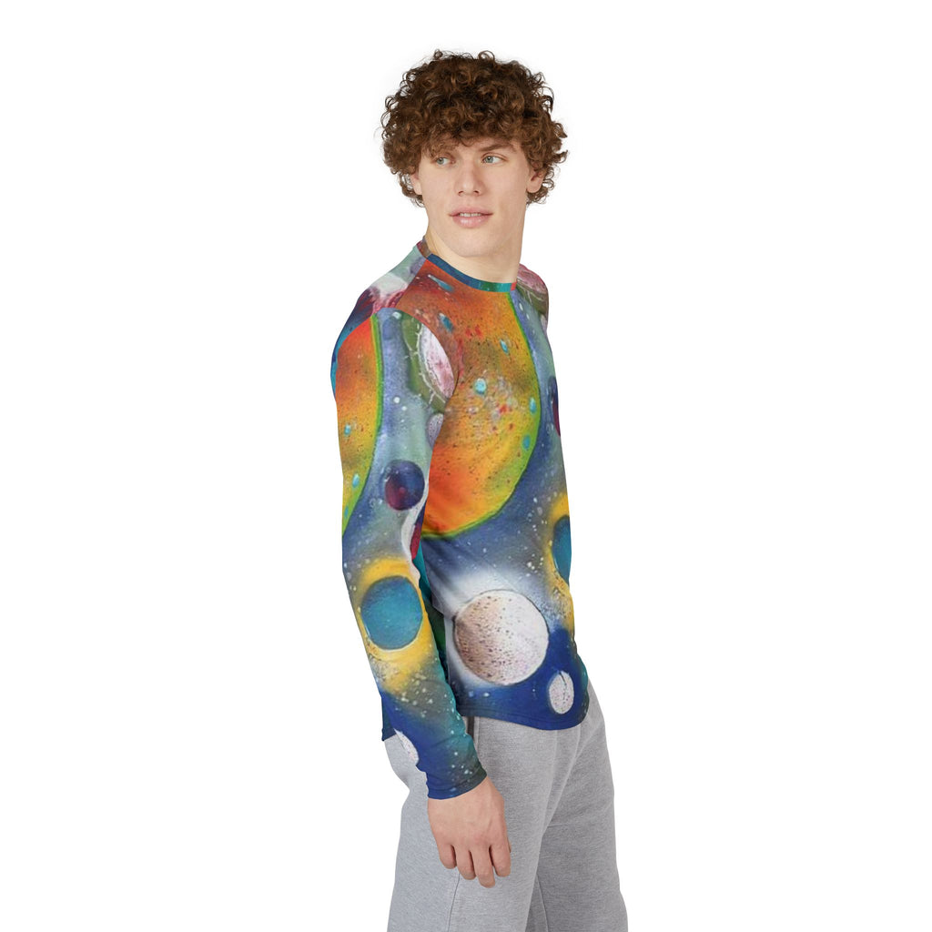 Galaxy Planets Long Sleeve Men's UV Protection Shirt