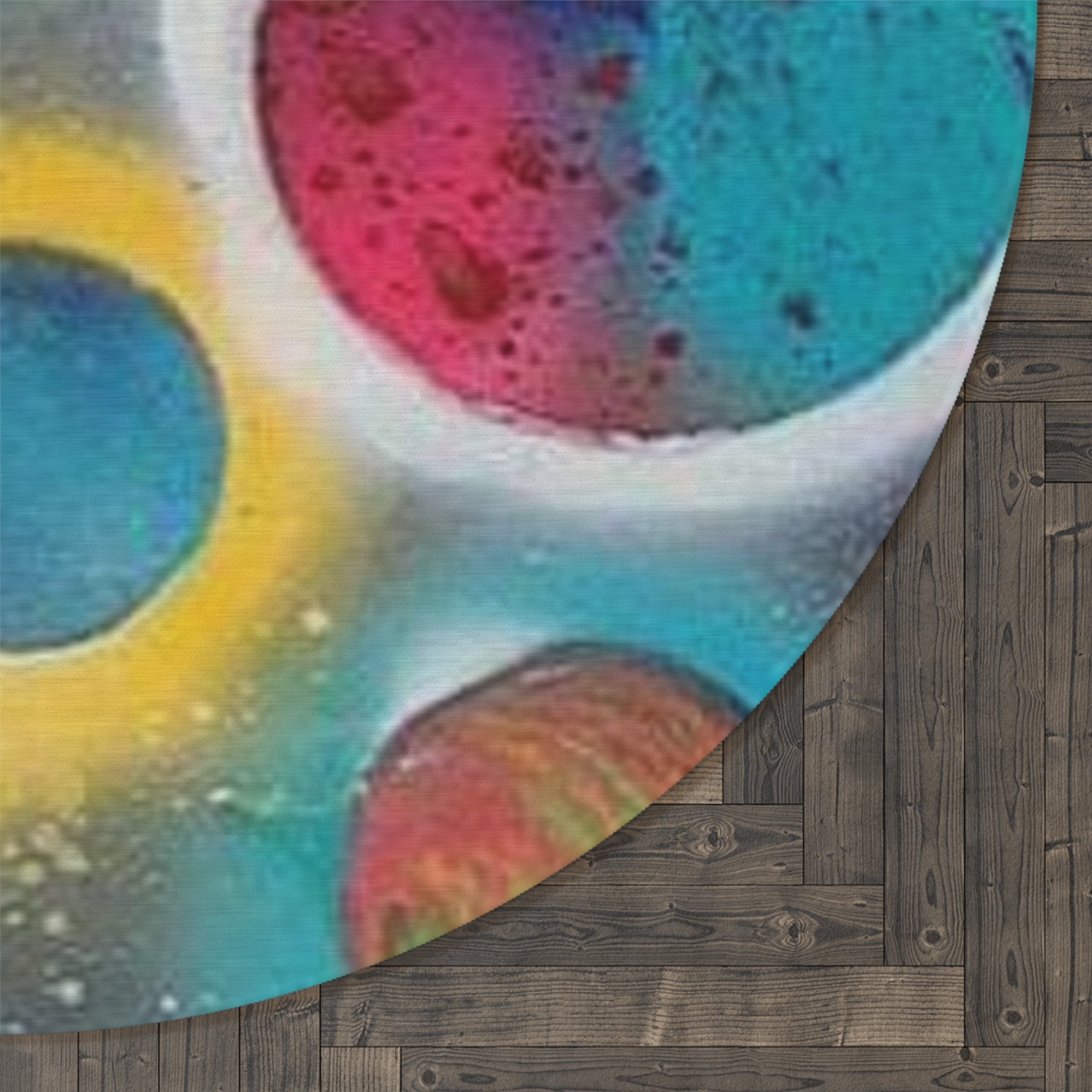 Galaxy Planets Round Rug