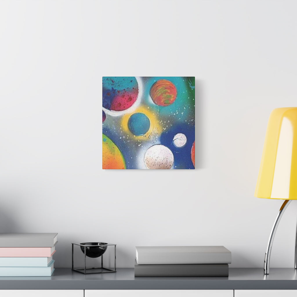 Galaxy Planets Art Print Matte Canvas