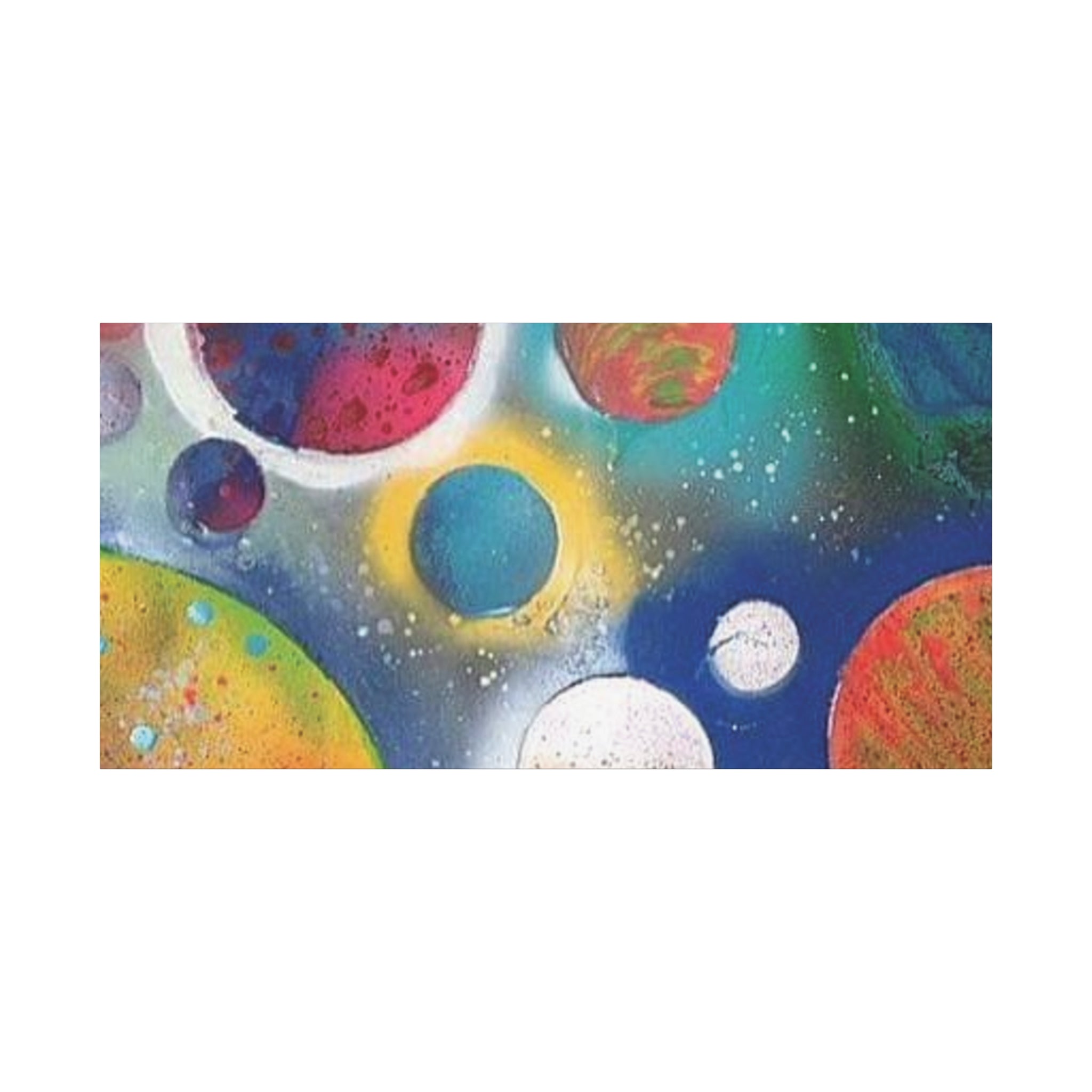 Galaxy Planets Art Print Matte Canvas