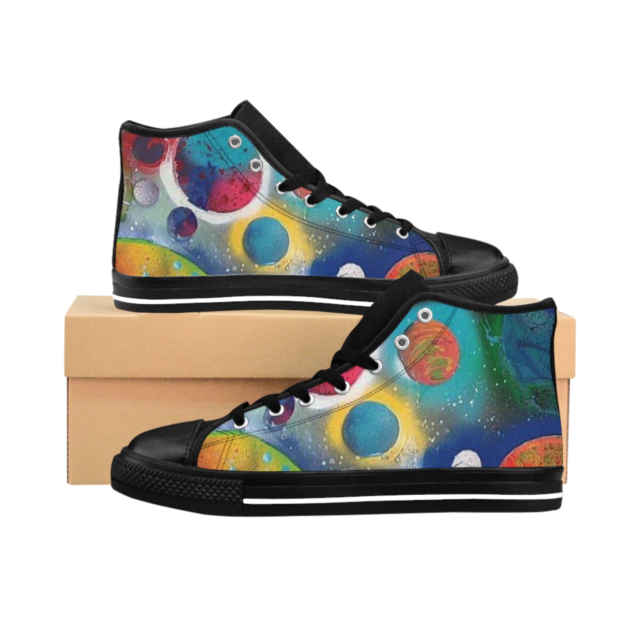 Galaxy Planets Women's High-Top Sneakers