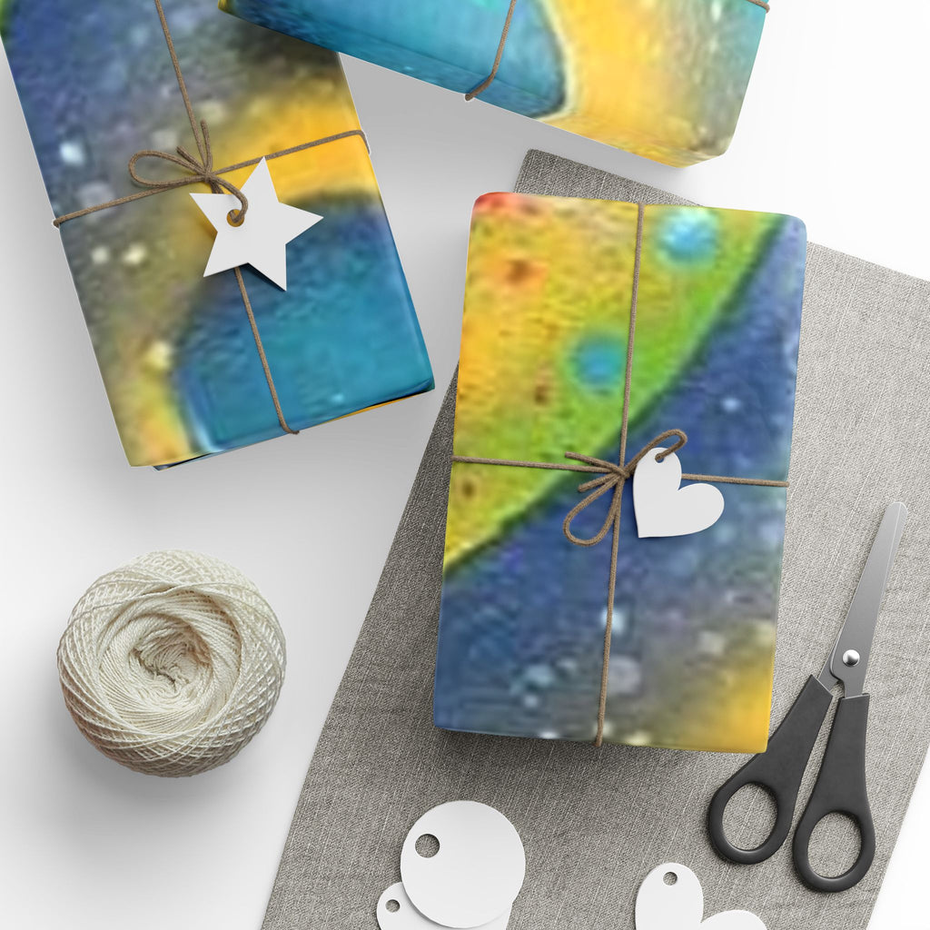 Galaxy Planets Print Wrapping Paper