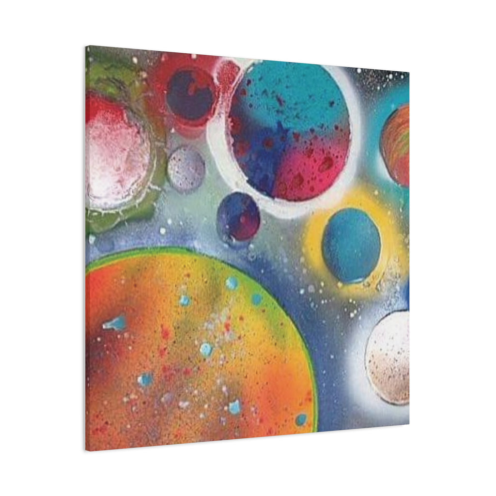 Galaxy Planets Art Print Matte Canvas