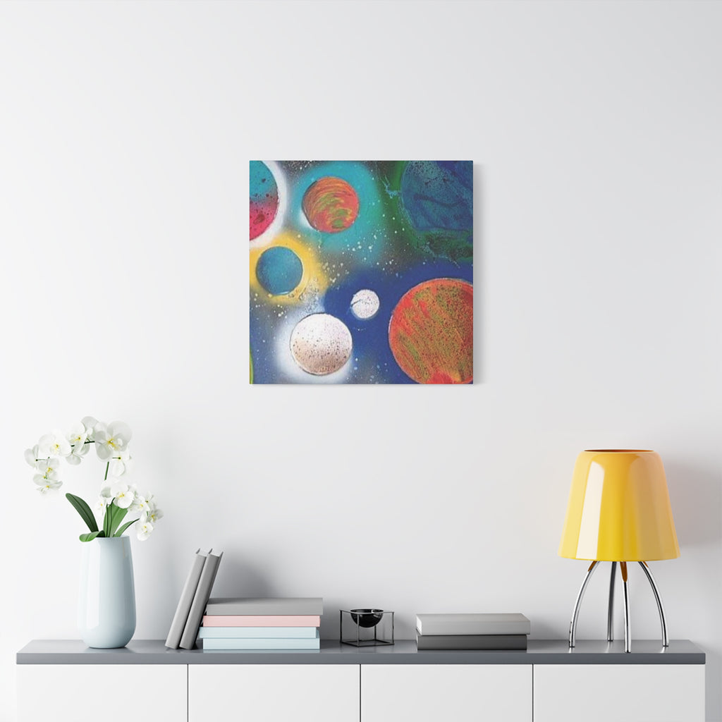 Galaxy Planets Art Print Matte Canvas