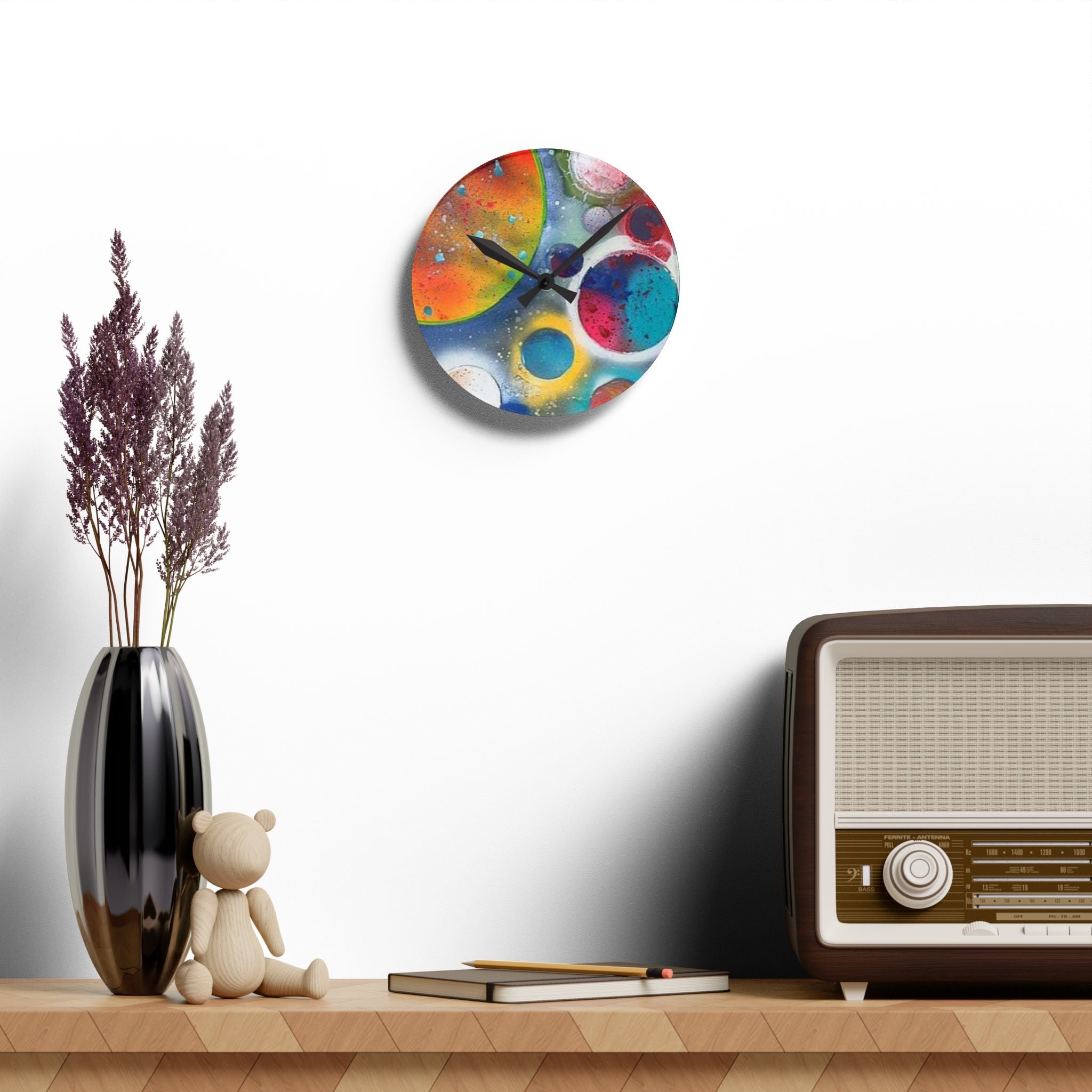 Galaxy Planets Acrylic Wall Clock