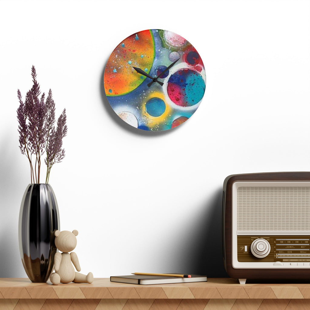 Galaxy Planets Acrylic Wall Clock