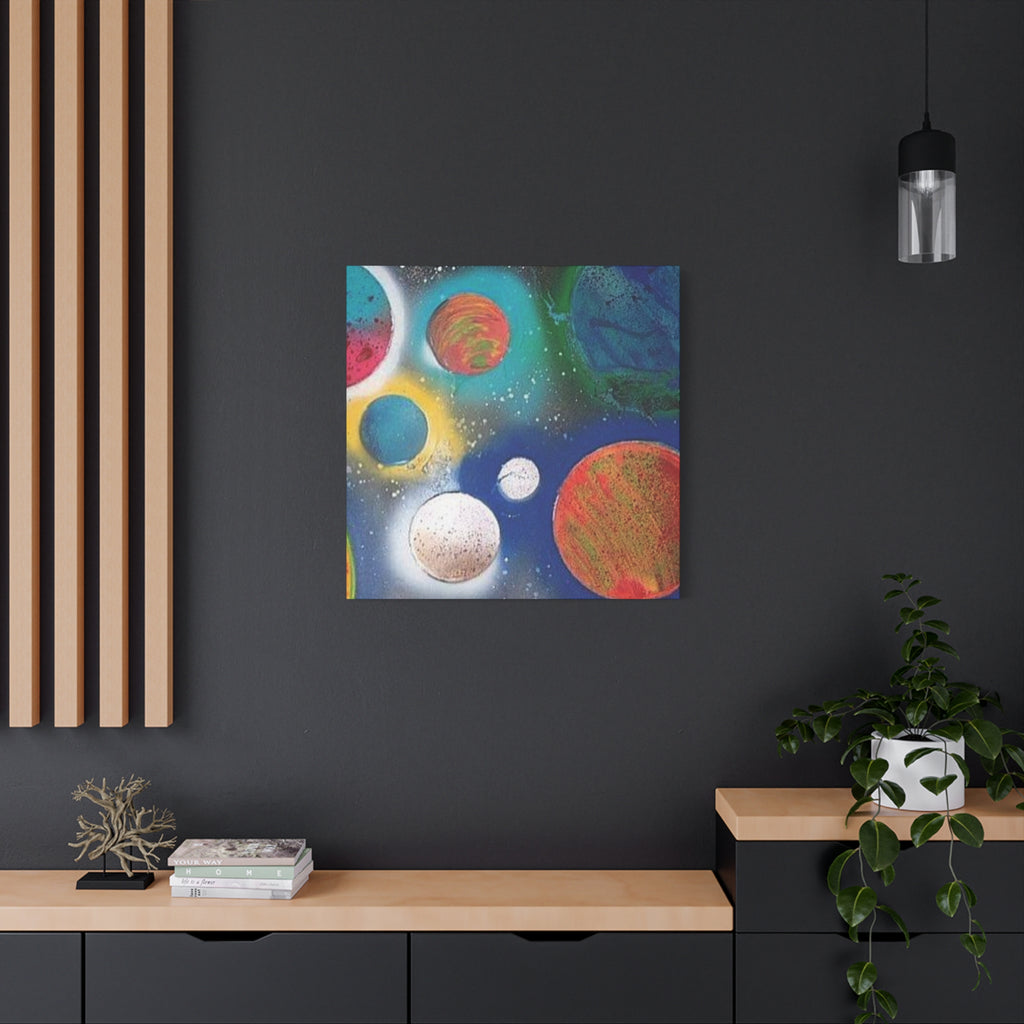 Galaxy Planets Art Print Matte Canvas