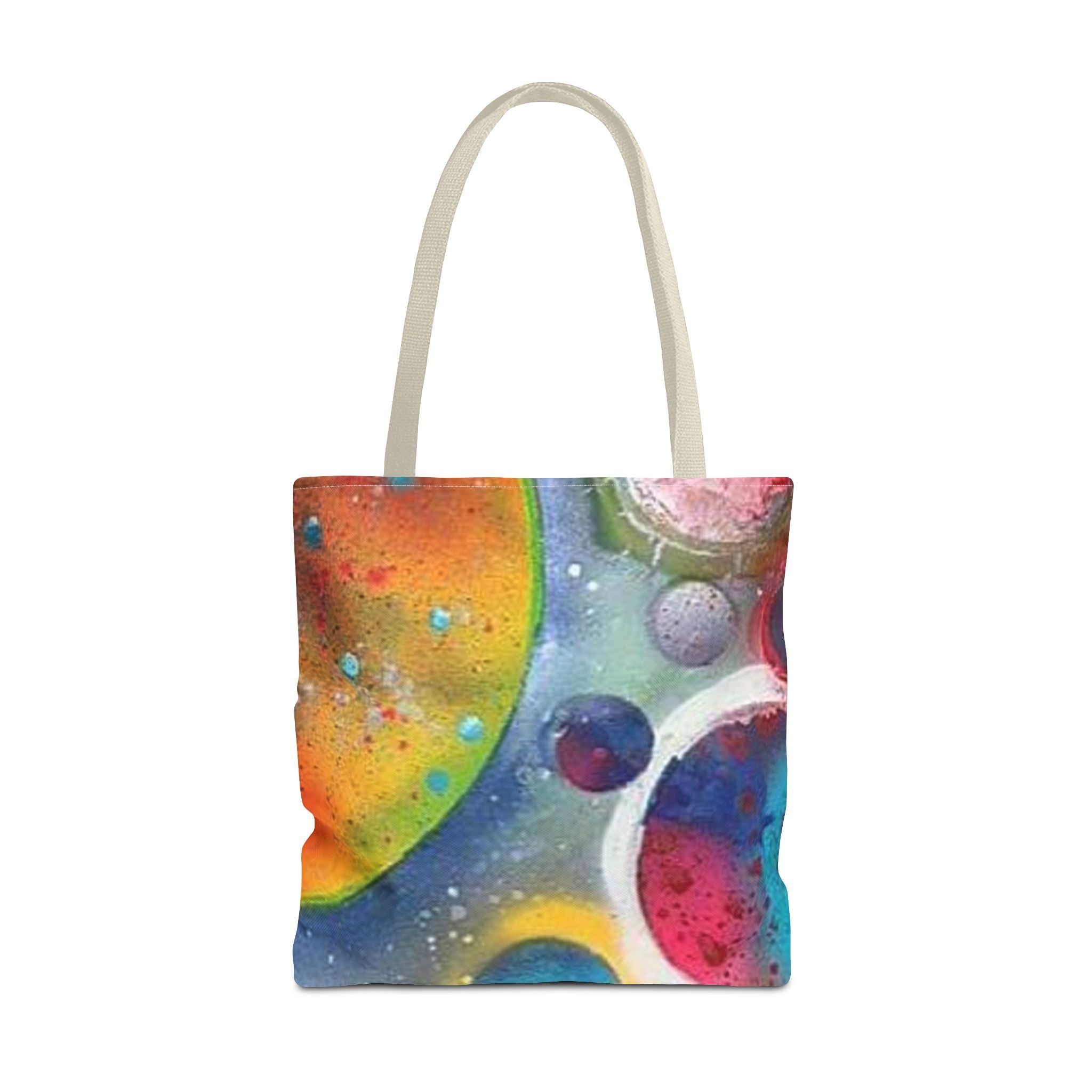 Cosmic Planets Tote Bag — Colorful Space Galaxy All-Over Print
