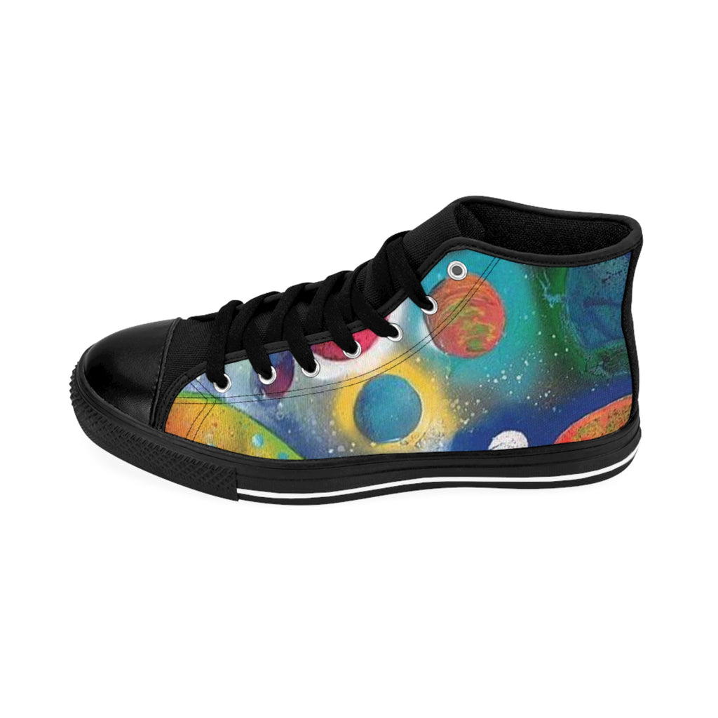 Galaxy Planets Women's High-Top Sneakers