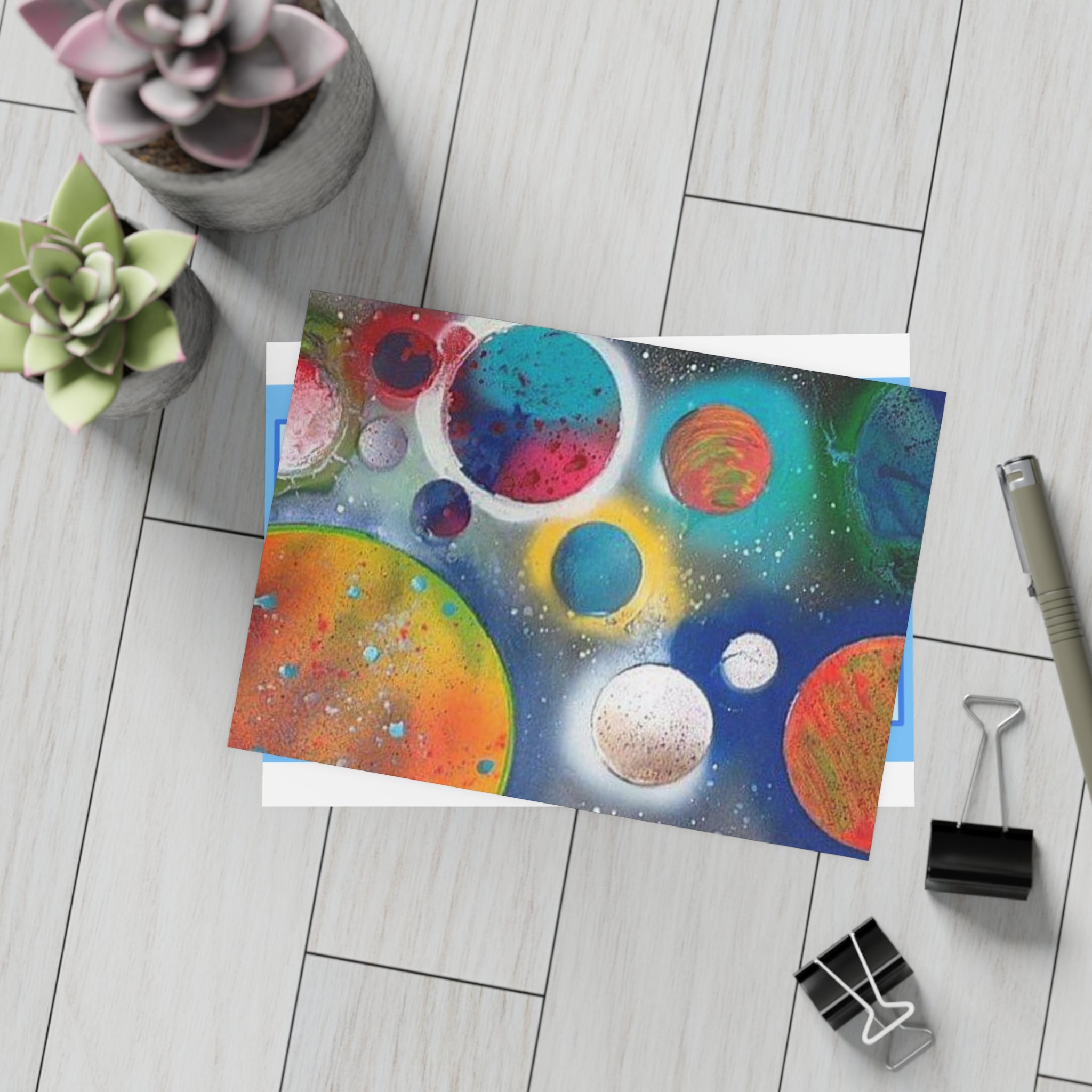 Galaxy Planets Print Postcard Bundles