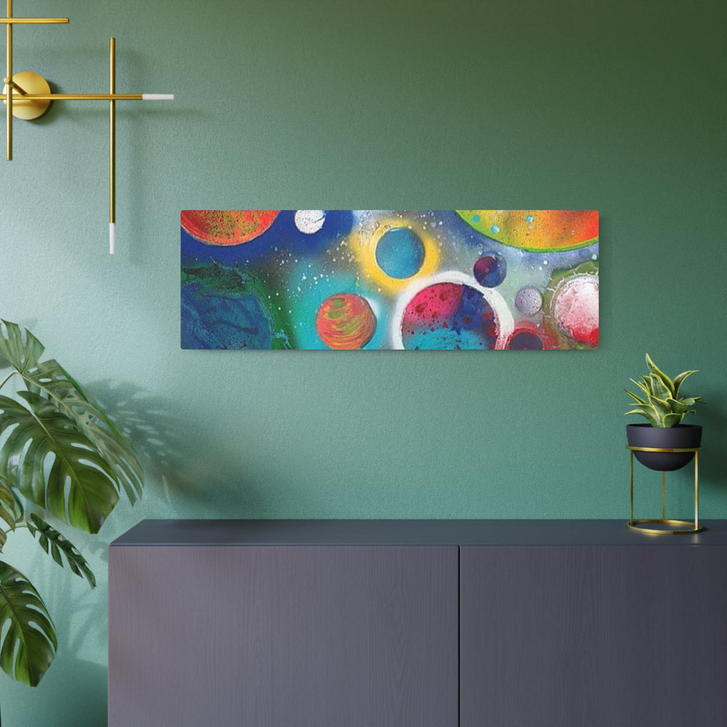 Galaxy Planets Metal Art Sign