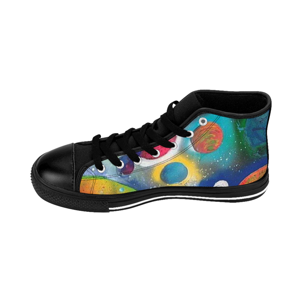 Galaxy Planets Men's High-Top Sneakers