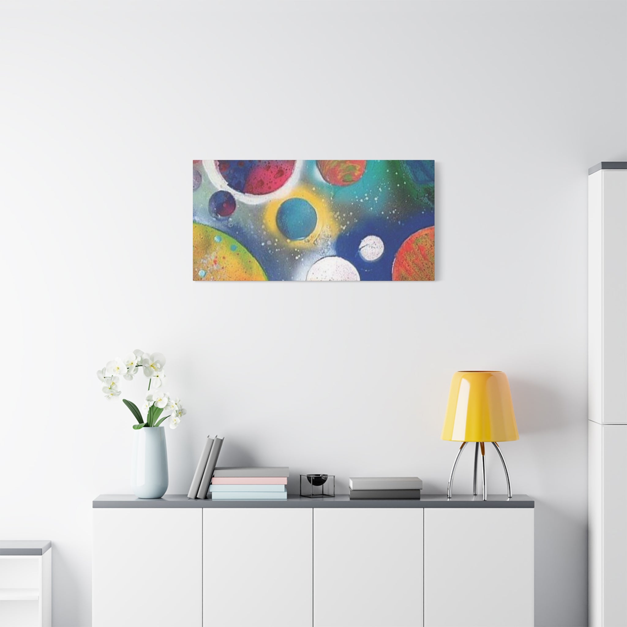 Galaxy Planets Art Print Matte Canvas