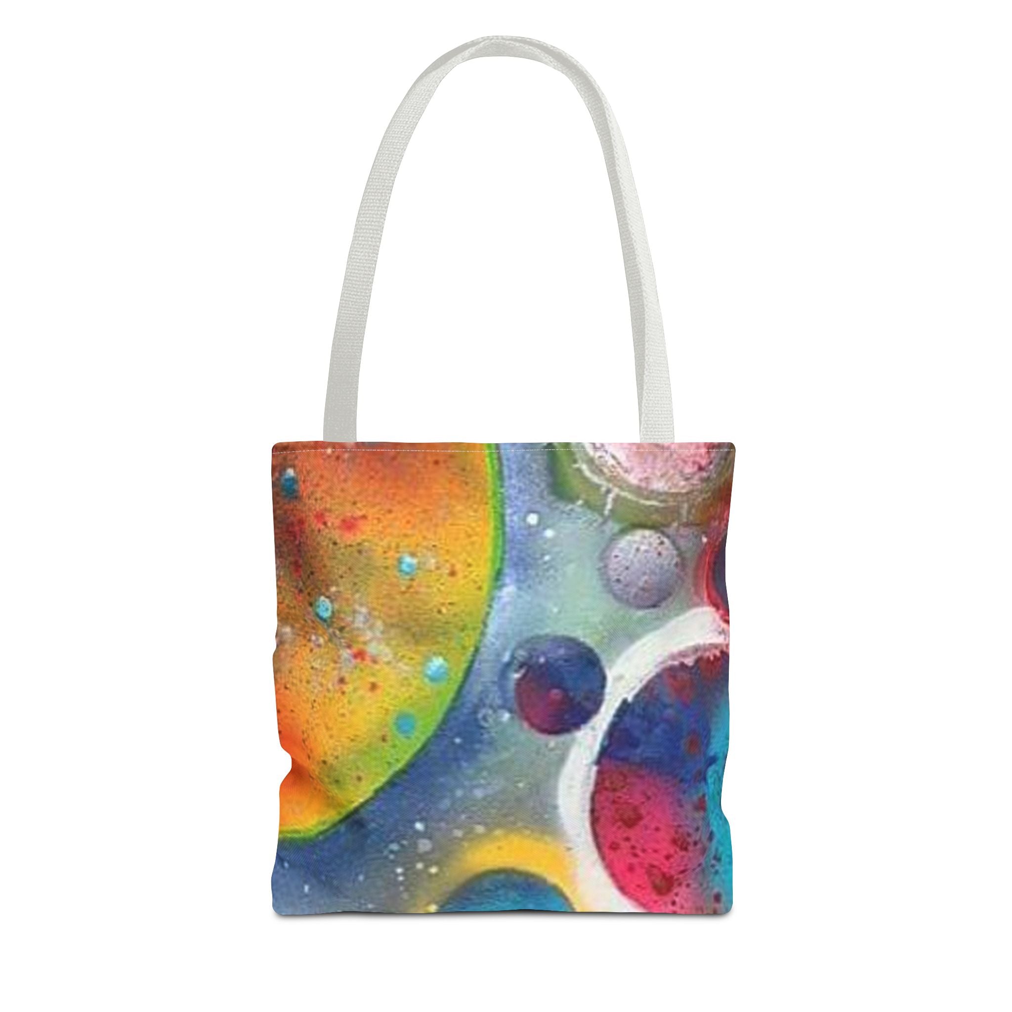 Cosmic Planets Tote Bag — Colorful Space Galaxy All-Over Print