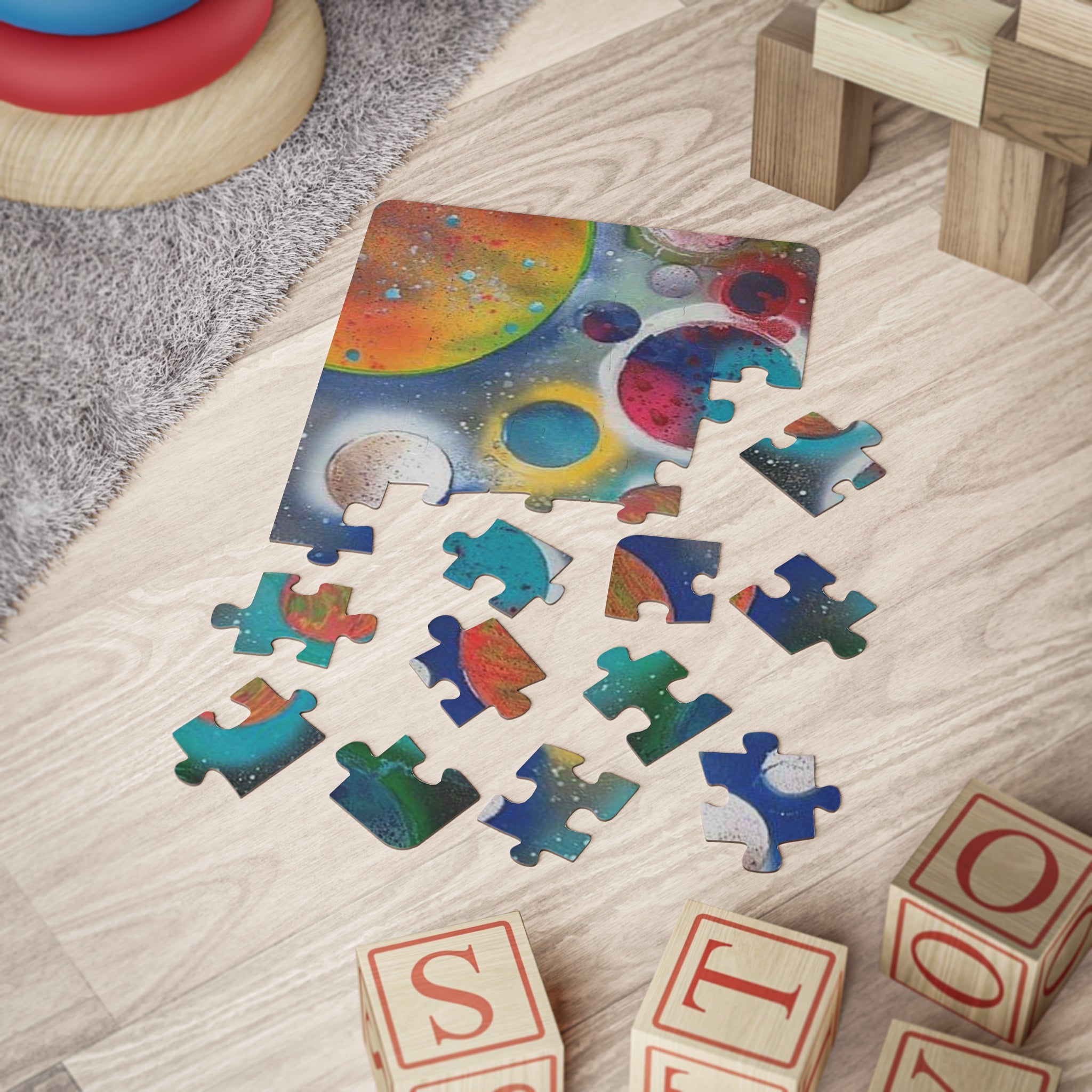 Galaxy Planets Kids Puzzle 30-Piece Jigsaw for Toddlers & Preschoolers