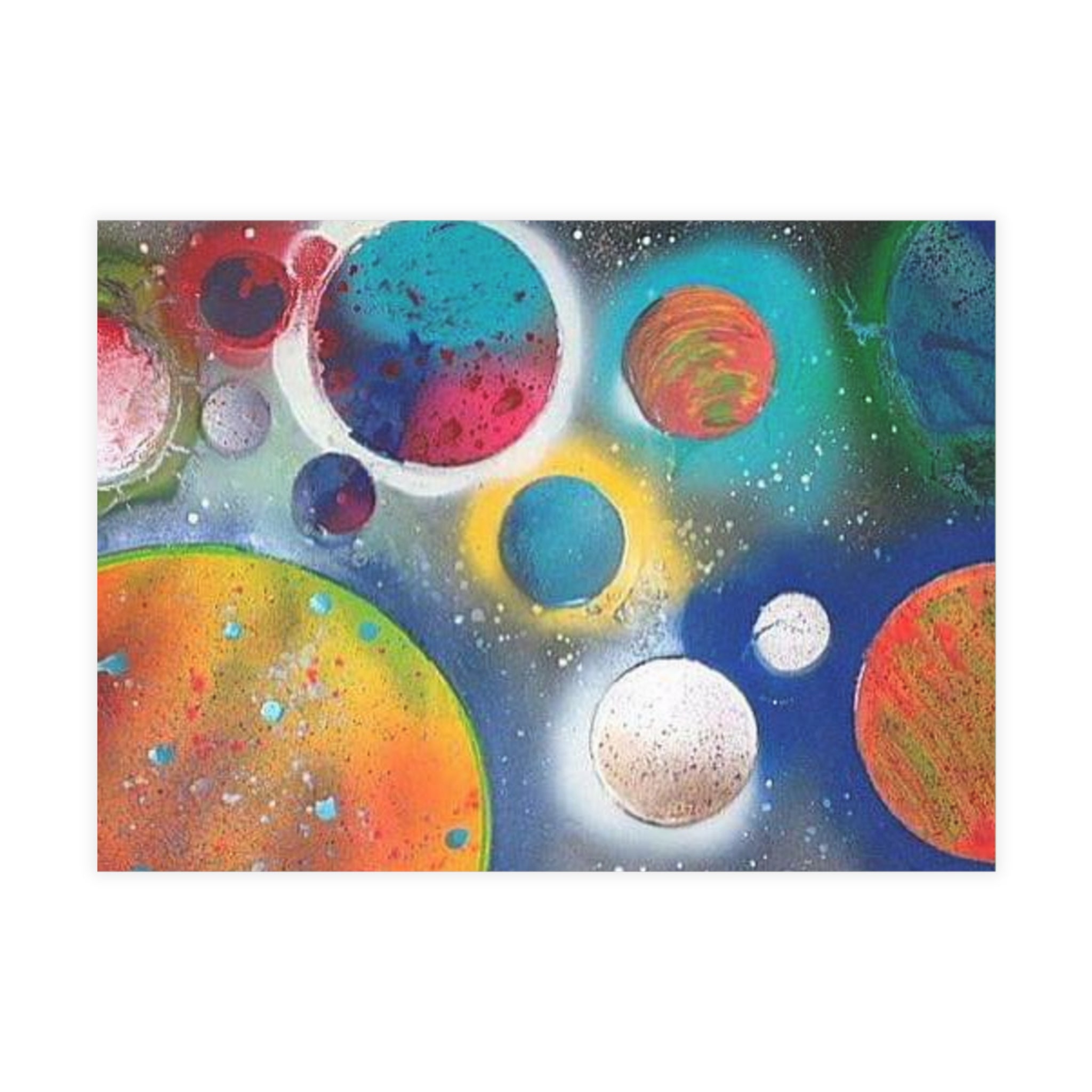 Galaxy Planets Print Postcard Bundles