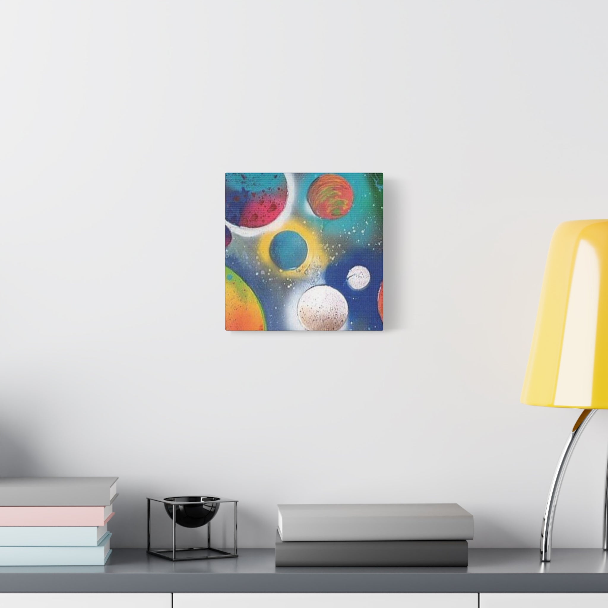 Galaxy Planets Art Print Matte Canvas