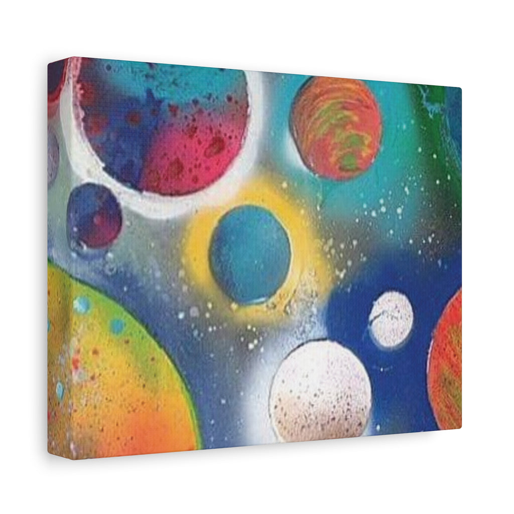 Galaxy Planets Art Print Matte Canvas