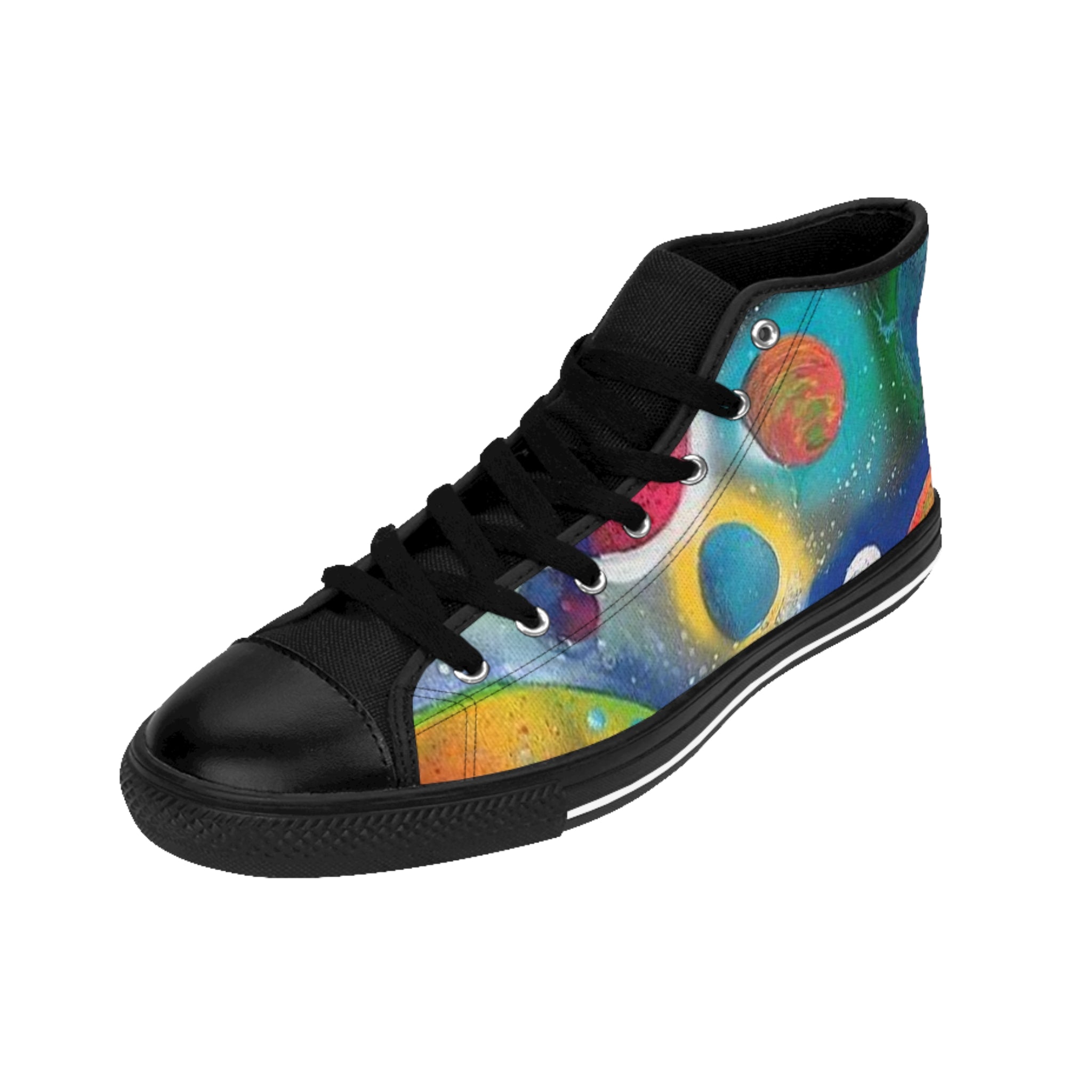 Galaxy Planets Men's High-Top Sneakers